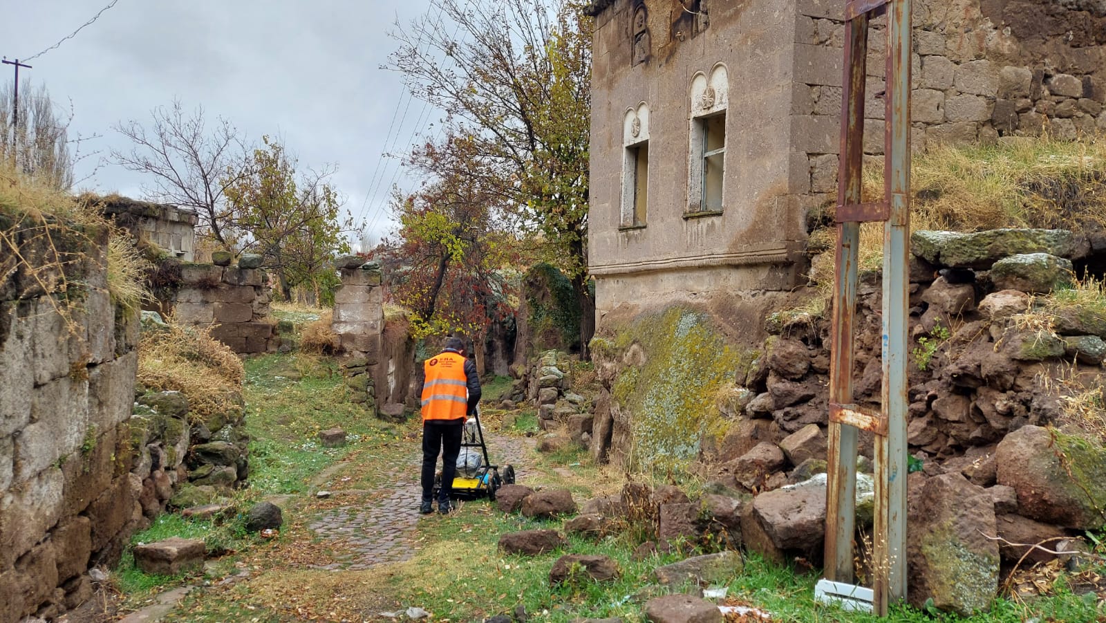 Aksaray Güzelyurt arkeolojik alanda GPR yer radarı ile restorasyon öncesi zemin taraması
