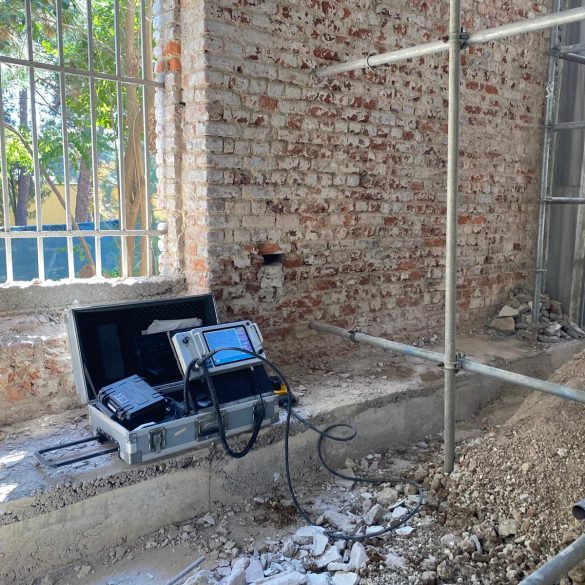 Reşadiye Camii restorasyonunda GPR ekipman kurulumu